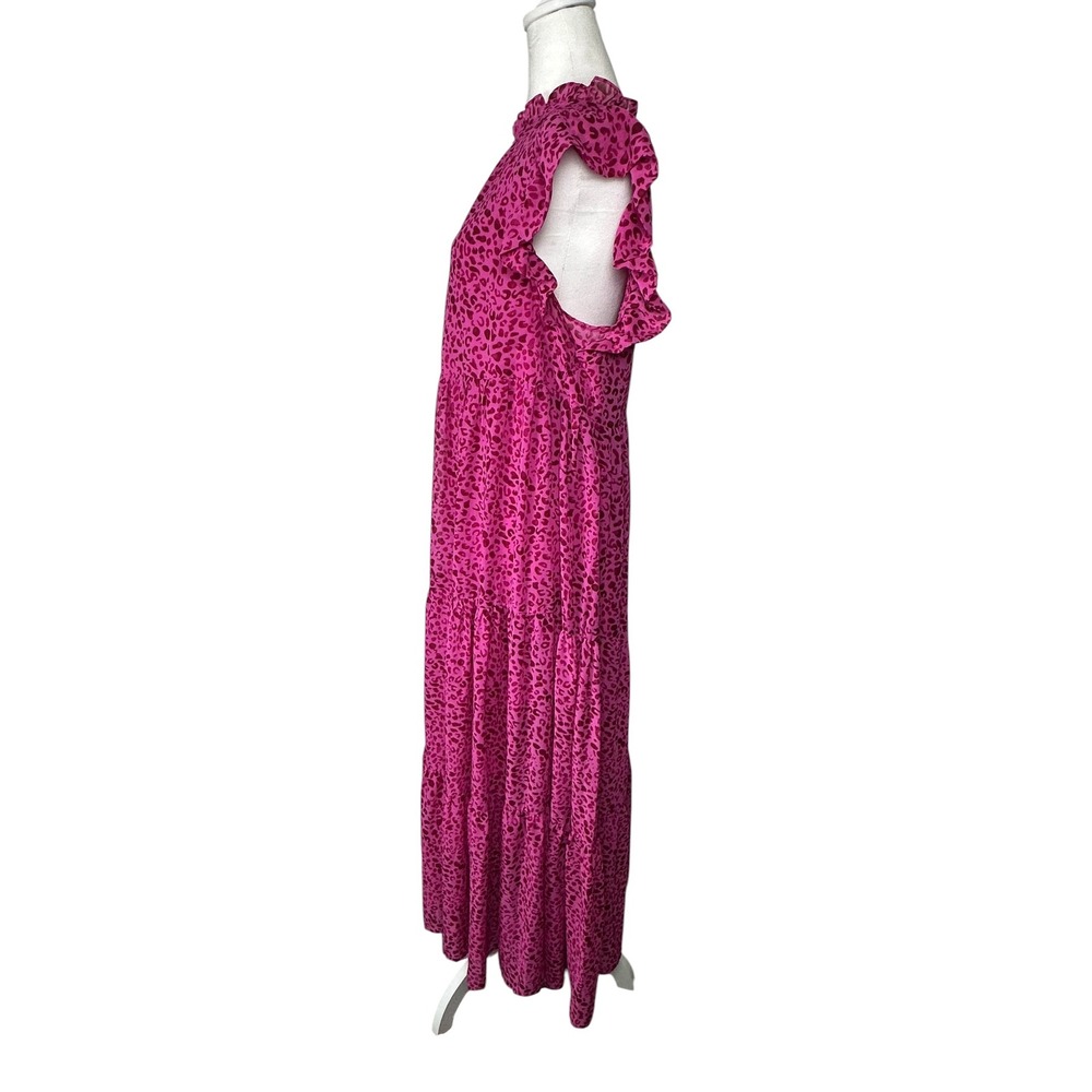 entro Hot Pink Leopard Print Maxi Dress - Picture 4 of 12